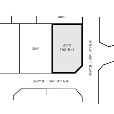 約66.8坪のゆとりある敷地。2方向の道路に接しています 約66.8坪のゆとりある敷地。2方向の道路に接しています